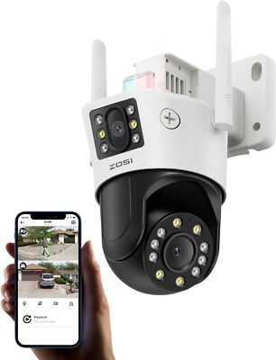 ZOSI 5MP Kit Caméra Surveillance PoE, 2.5K 8CH H.265+ NVR PoE avec 4X 4MP Caméra