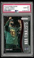 2019 PANINI PRIZM NBA FINALISTS BASKETBALL CARD #3 LEBRON JAMES PSA 10 CAVALIERS
