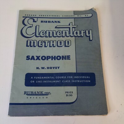 Rubank Elementary Method Saxophone Sheet Music Book Hovey No. 41 ...