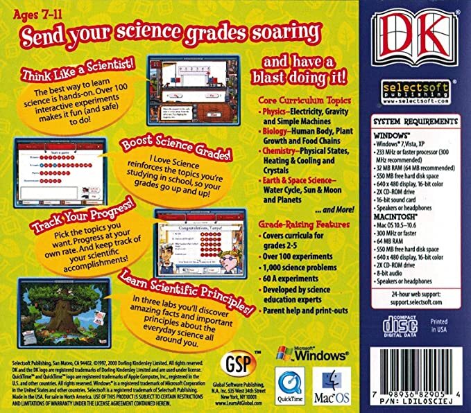 Love Science CD-ROM PC Educational Video Game Windows 95/98/Me