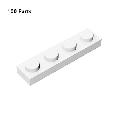 3710 Plate 1x4 White Bricks Parts 100 PCS Bricks, Pieces & Parts 100% Compatible