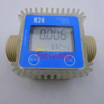 For Chemicals Water Random Color Pro K24 Turbine Digital Diesel Fuel Flow Meter