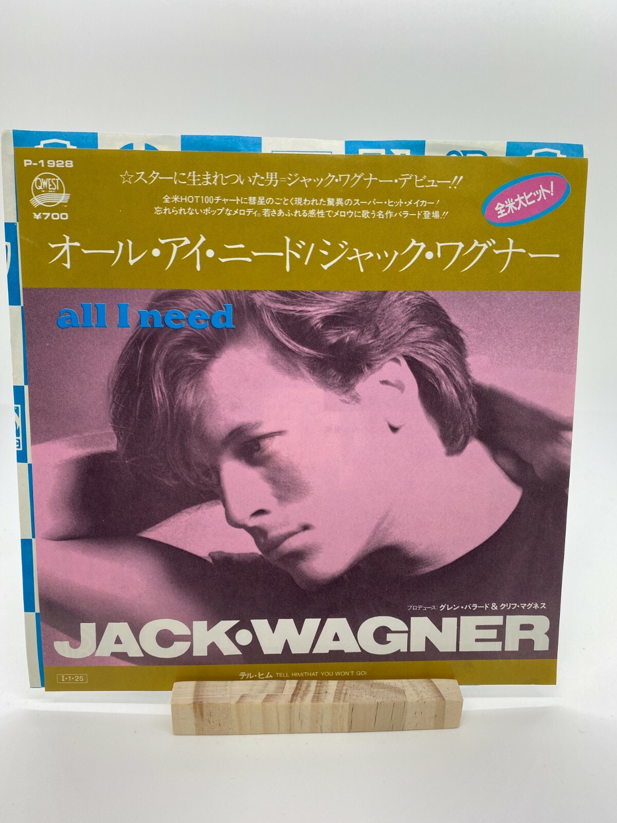 Jack Wagner All I Need Tell Him Wb 1928 Japan Import Ps 45 7 Vinyl Ebay