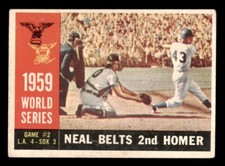 1960 Topps Baseball #386 World Series Game #2 (Neal Belts 2nd Homer) VG *e1