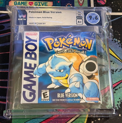 Pokemon Blue Version Game Boy Factory Sealed WATA 9.6 A+ Solid E Rating POP 3