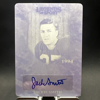 2015 Leaf Legends of Sport Enshrined Auto 1/1 Plate Jackie Smith #EA-JS1 Auto 