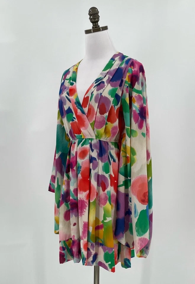 Vestido Kimono Floral Chifón Colección H&M The Garden Talla 6 Foto 2 de 4