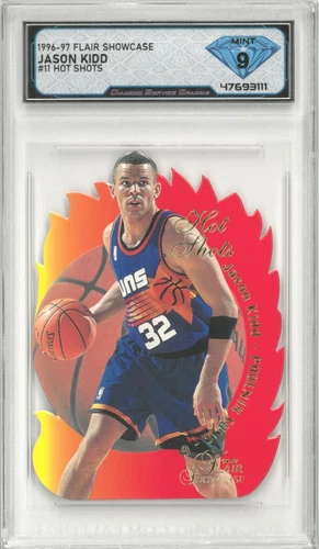 1996-97 Flair Showcase JASON KIDD #11 Hot Shots 💎 DSG 9 Mint