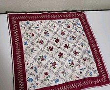 Vintage Ladies Hankie By Mary Lewis Bold Pink Floral READ