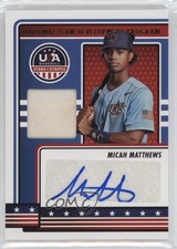 2023 USA Baseball Stars & Stripes Materials Micah Matthews (Blue Ink) Auto tj1