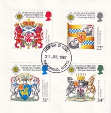 Heraldry GB Used Mansfield 1987 ON PIECE (b) (153983)