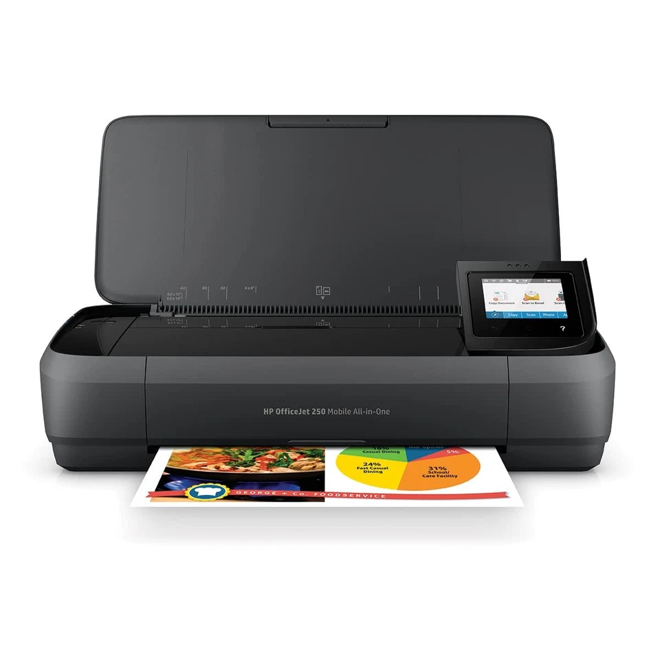 HP OfficeJet 250 Mobile Printer Scanner A4 + 62XL Black & Color Ink Set Japan - Image 2 of 4