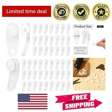 50 Pcs Smooth Plastic Curtain Track Hooks - Easy Install & Ideal for All Rooms