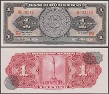 El Banco De Mexico, 1 Peso, 1967, UNC, P-59