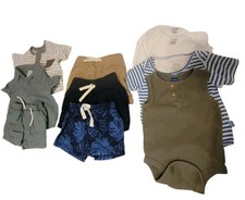 Baby Boy Summer Clothing Lot 10 items Size 6-9-12 mths Old Navy' Carters' TCP
