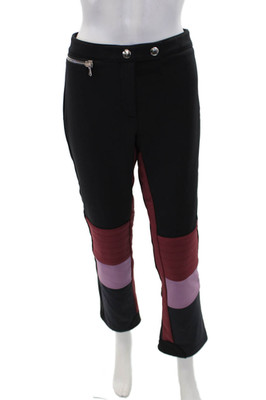 Etro Milano Womens Paneled Color Block Zippered Ankle Pants Black Size 46