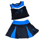Carolina Panthers Size 2T Cheerleader Toddler Uniform NFL Cheer Costume Outfit
