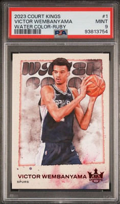 2023 Court Kings Victor Wembanyama #1 Water Color Ruby /149 PSA 9 MINT Spurs RC