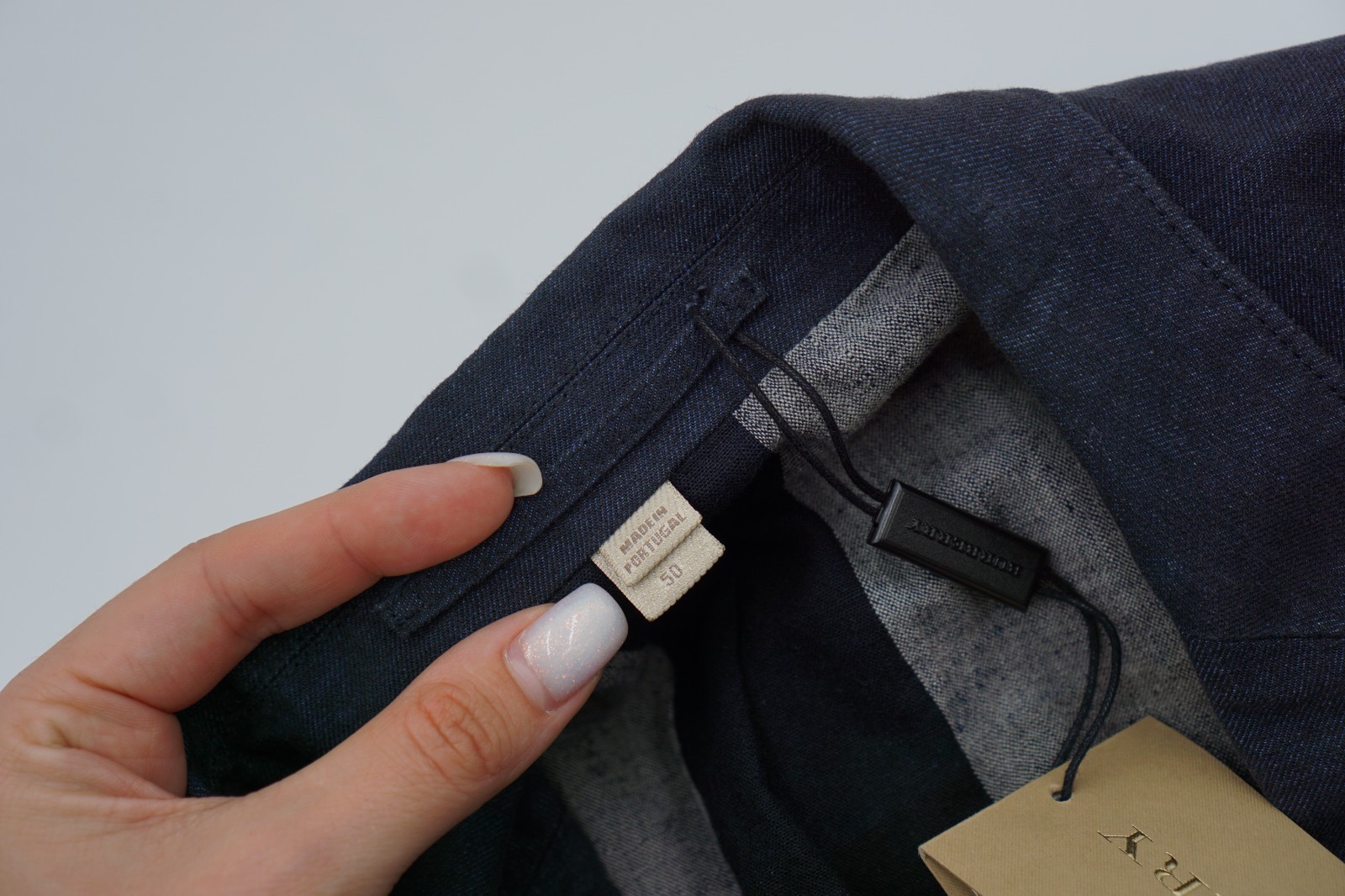Burberry Brit Blazer Dark Indigo Martwell Unlined Cotton Size US40 image 4