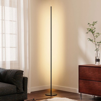 EDISHINE 57 in. Black Dimmable LED Tripod Floor Lamp for living room