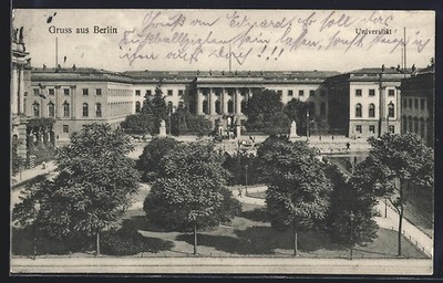 Berlin, Blick auf die Universität, Ansichtskarte 1912 