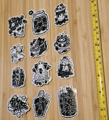 2J2 ABSOLUTELY CRAZY CATS MENTAL KITTEN INSANE KITTY STICKER LOT CAT STICKERS 