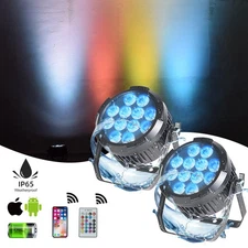 12x18W RGBWA+UV 6in1 Battery Par Light DMX LED Waterproof Outdoor Uplight