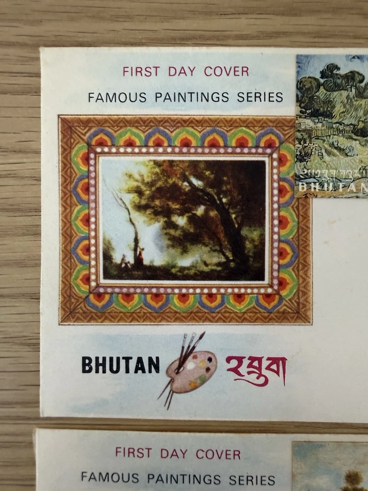 Bhutan 1989 Famous Paintings Series First Day Covers – Set of 2, Phuntsholing - Image 3 of 4