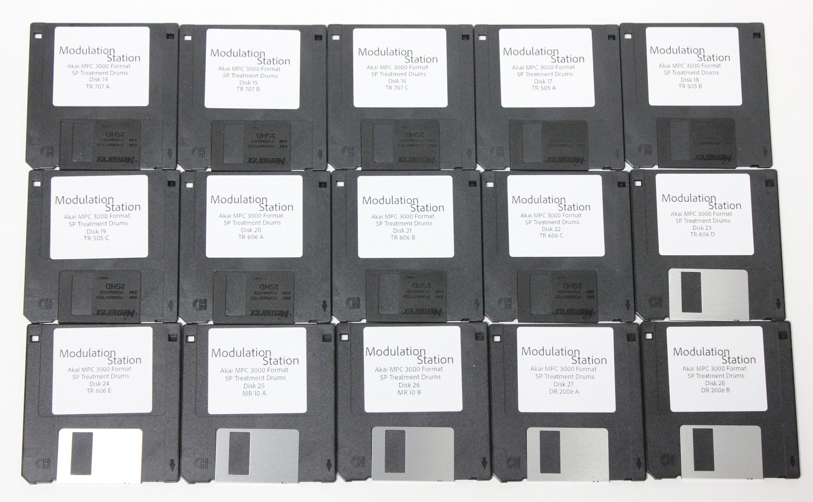 Akai MPC 3000 2000 2000xl Format 28 Disk Floppy Disks Drum Library SP 1200 Drums