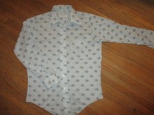 vtg DESICA KNITS POLYESTER SHIRT PolyKnit LIONS Regal Crest Disco 15.5-33 Medium