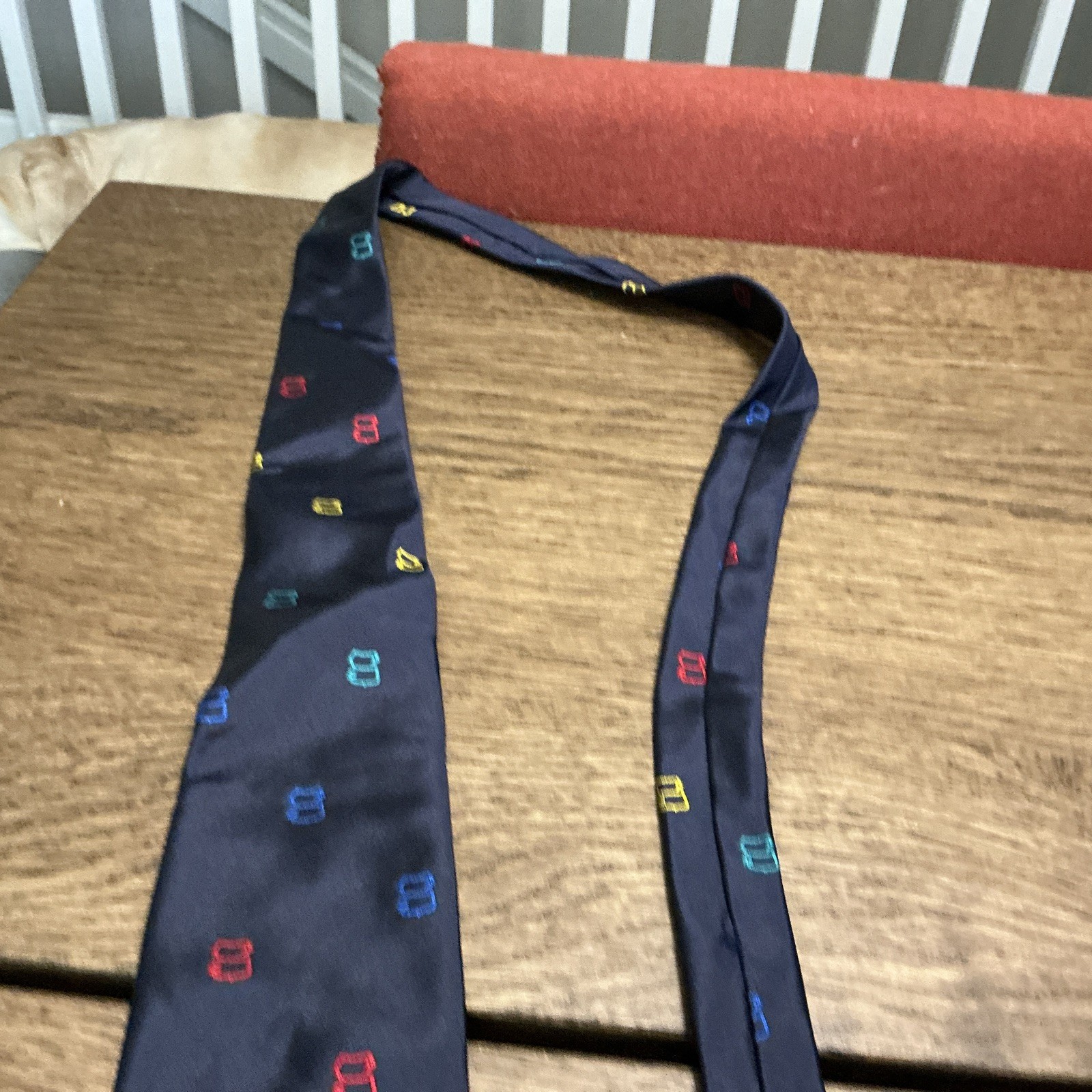Warden Brooks New York Navy Blue Tie - Made In USA image 4