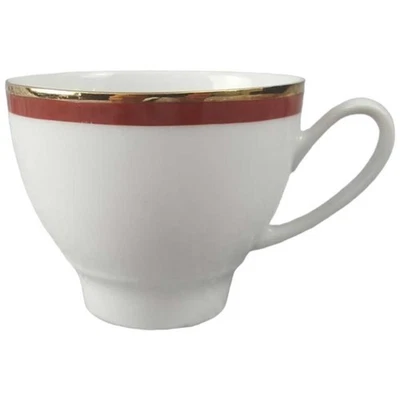 Kaffeetasse Tasse Seltmann Weiden Vohenstrauß rot gold Rand - Bild 1 von 3