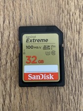 Image of SanDisk 32GB Extreme SDHC Card | CLASS 10,U3, V30 | 100MB/s Transfer Speed.