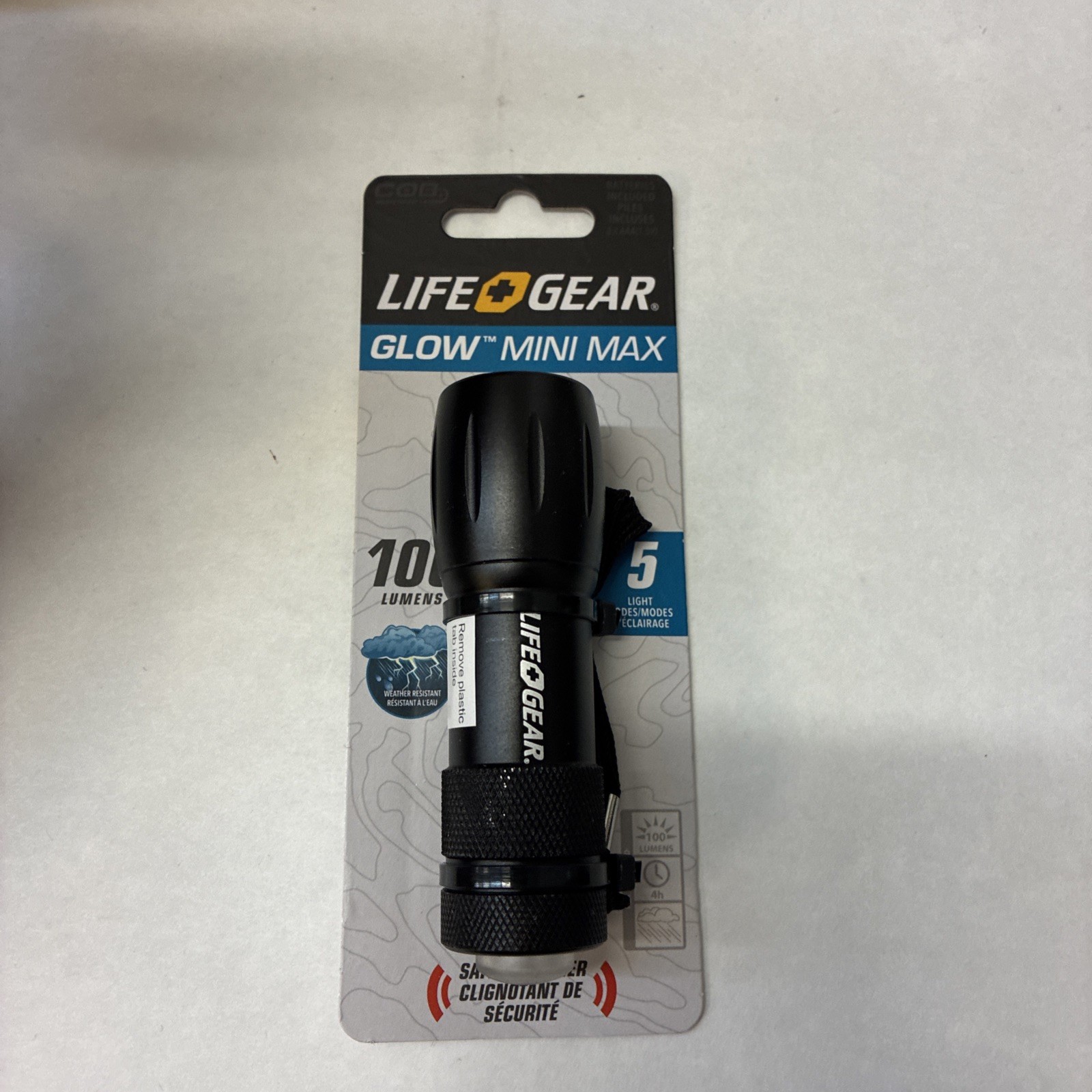 Life Gear COB 100 Lumen LED Aluminum Flashlight w/Emergency Signal