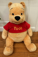 Disney Winnie the Pooh Plush Stuffed Animal Bear Red Shirt, Large 2017