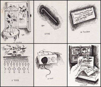 Sinnbilder Emblems Konvolut Zeichnungen drawings Syler 20th century