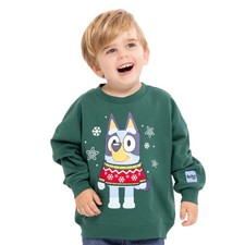 NWT Bluey Toddler Holiday Graphic Sweatshirt with Long Sleeves Size 18M