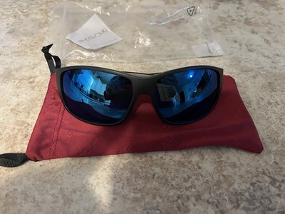 NEW Suncloud Milestone Polarized sunglasses Matte Black Frame+Blue Mirror Lenses