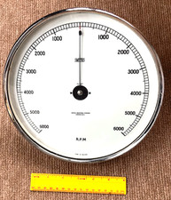New Smiths 9 inch 6000 rpm bi-directional mechanical Rev Indicator