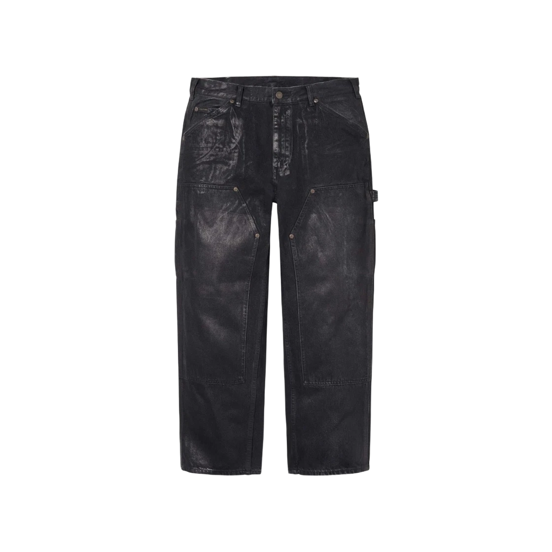 Pantalon de peintre Supreme x MM6 Maison Margiela feuille double genou noir   24SS