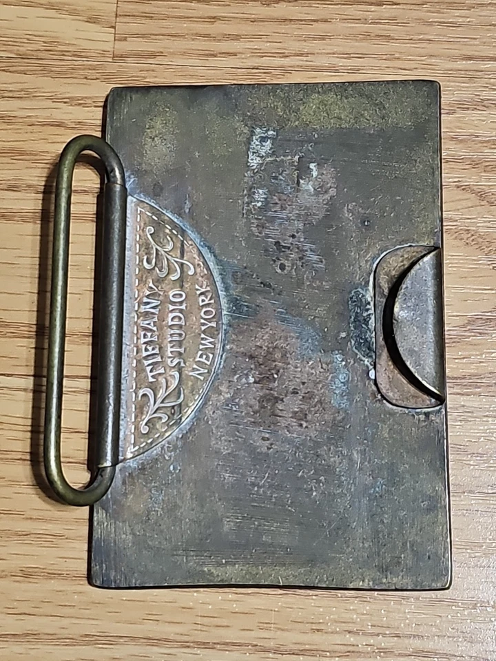 Fivela de cinto Coca-Cola Tiffany Studio New York sensação vintage no topo do mundo - Imagem 2 de 4