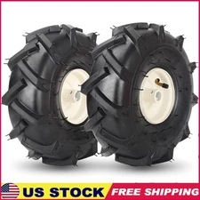 Replacement Tire Set 11x4.00-4 Heavy Duty 4-Ply Garden Tractor Tiller 2 Pack New