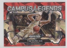2024-25 Panini Prizm Draft Picks Campus Legends Red Ice Tim Duncan #1 HOF 11gl
