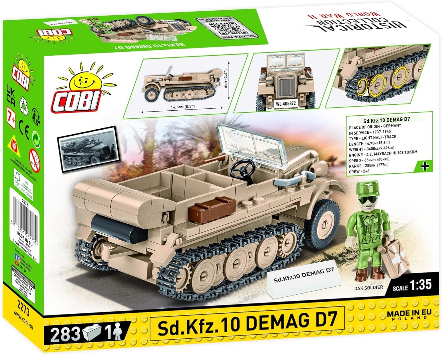 COBI - SD.KFZ.10 DEMAG D7 - 280 pz. - 1/35 - COB2273