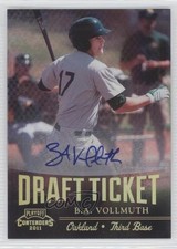 2011 Playoff Contenders Draft Tickets Signatures BA Vollmuth #DT22 Auto 0b0