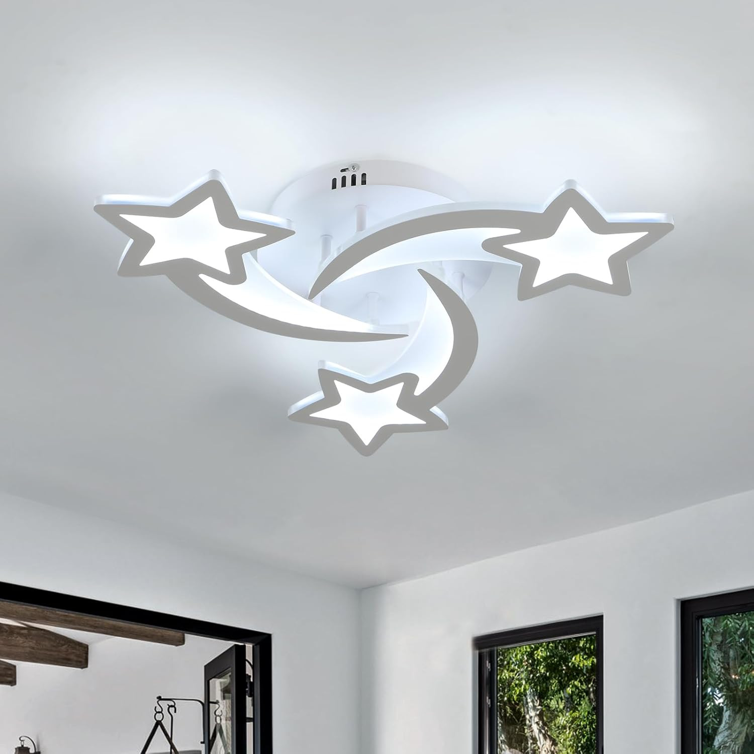 Plafoniera LED 40W 4500LM Moderna | Lampadario Soffitto Camera Letto