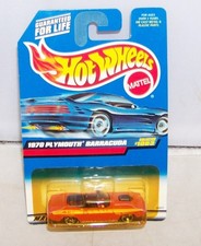 1:64 1998 HOT WHEELS 1970 PLYMOUTH BARRACUDA CONVERTIBLE ORANGE #1063 24077 NIP