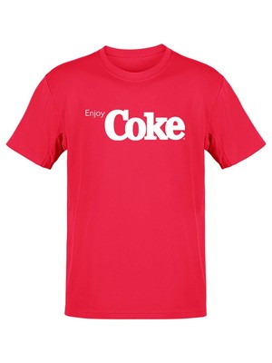 Officially Licensed Coca-Cola Enjoy Coke Minimalist Classic Logo Men's T-shirt
