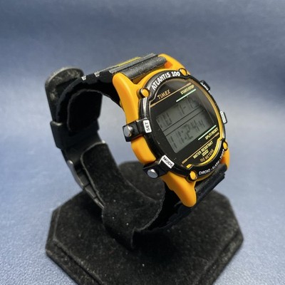 TIMEX ATLANTIS100 美品中古 Vintage Timex Atlantis 100 Watch Men 40mm Black Digital Day Date