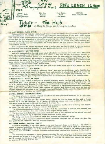 Nantucket Fete Map and History Massachusetts Preservation Trust August - Picture 2 of 2